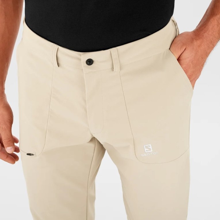 Beige Salomon Wayfarer City Men's Sport Pants | PH 24658M